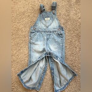 OshKosh B'gosh Light Blue Denim Overalls with White Dots